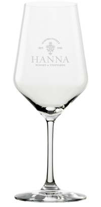 HANNA Logo Bordeaux Glass