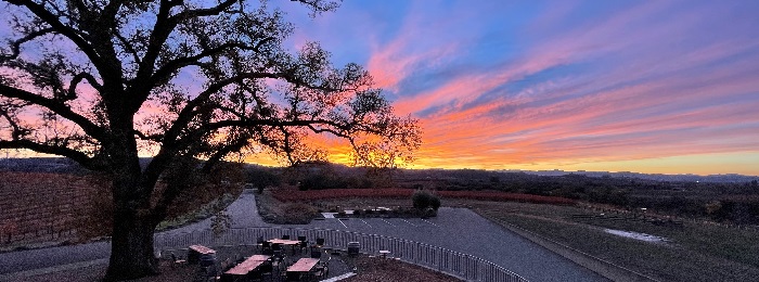 Sunset at Hanna Winery