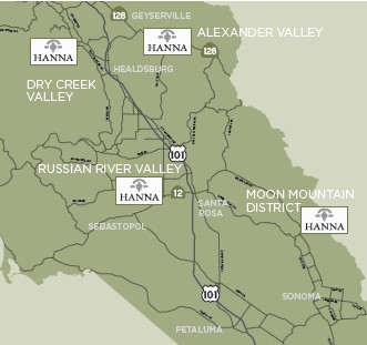 Hanna location map