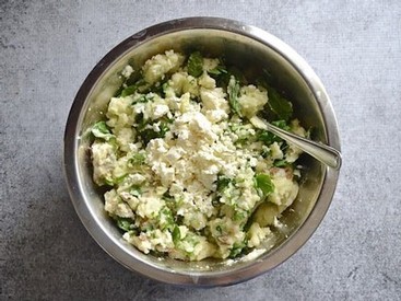 Spinached and Feta Mashed Potatoes